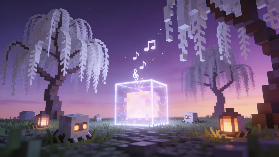 A pale willow dimension at twilight with a glowing portal